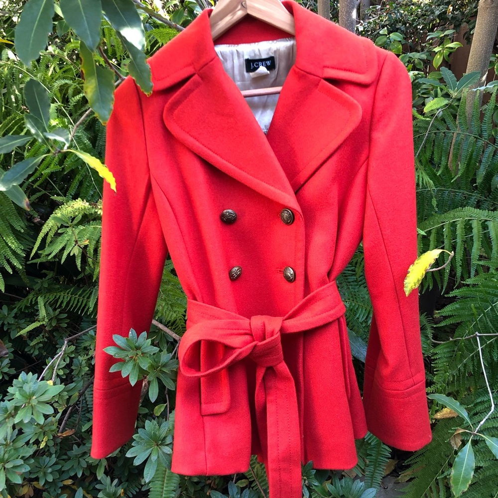 J. Crew Peacoat With Tie Waist